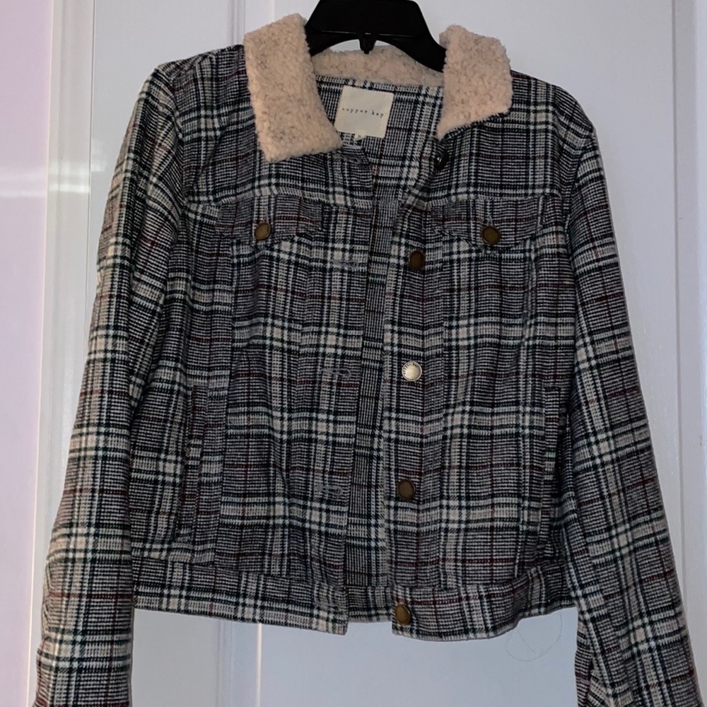 red green and white jacket